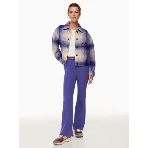 Aritzia Wilfred Free | Twostep High-rise Flared Pants In Deep Violet - Picture 2 of 13